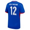 Maillot de Supporter France Kolo Muani 12 Domicile Euro 2024 Pour Homme